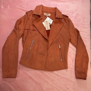 Philosophy Orange Leather Jacket